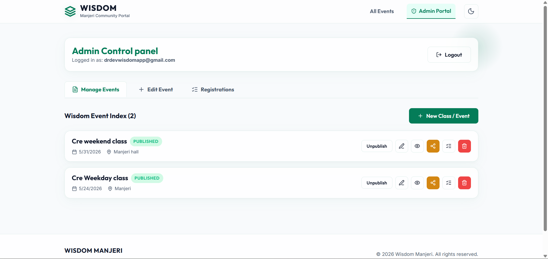 Wisdom Admin Dashboard Panel UI